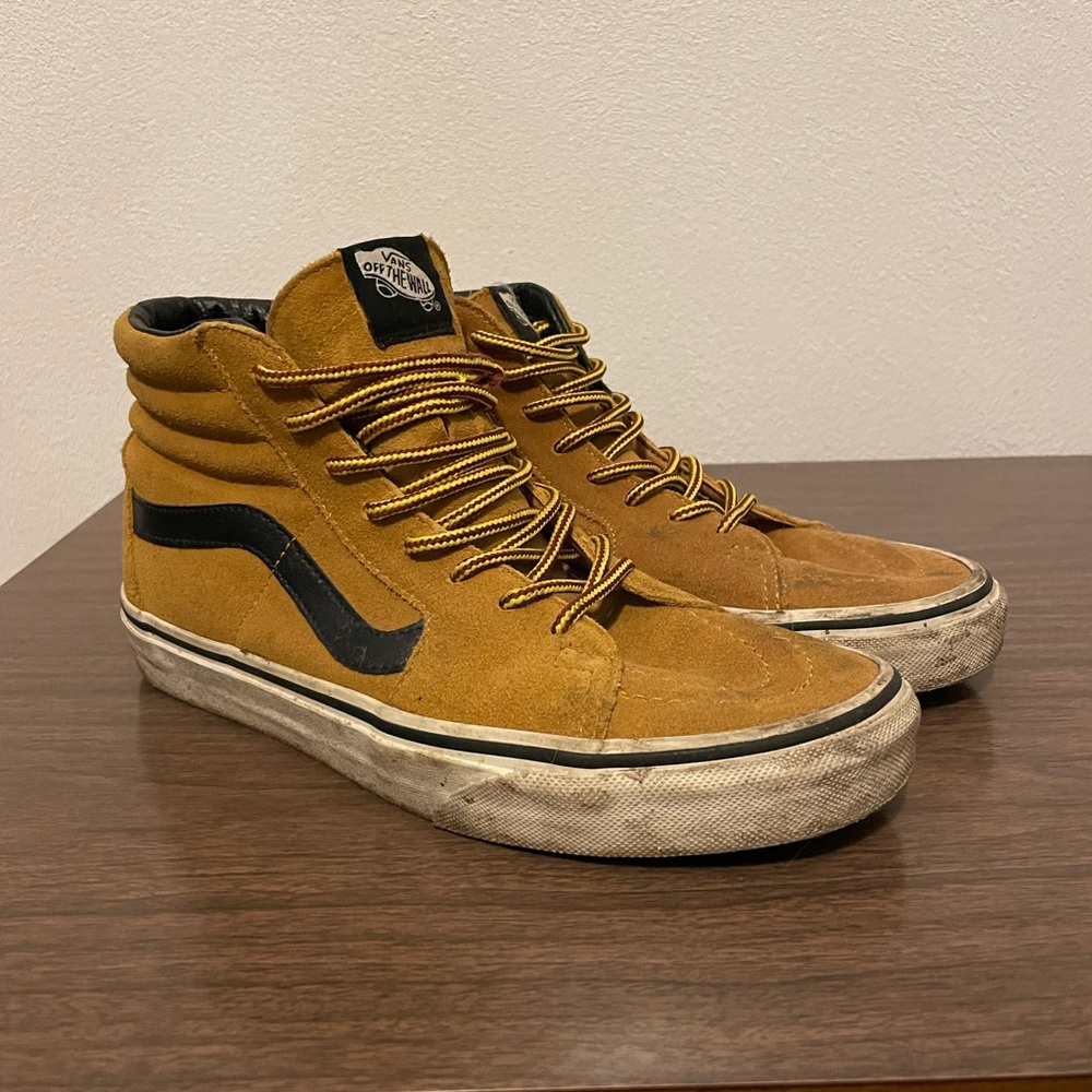 Vans Size 7.5 Camel Color Sk8 Hi With Two Toned L… - image 2